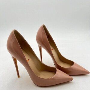 FSJ Women Sexy Slip On Formal Pumps Stiletto Heels Pointy Toe Chic Party Evening